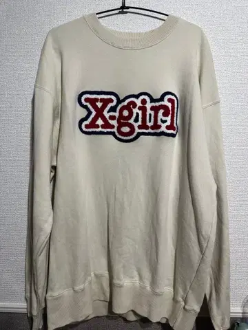 X-girl 오버 사이즈 트레이닝복 크림
