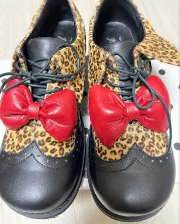 캔디 스트리퍼 레오파드 무늬 슈즈