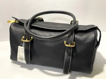 새상품 택 포함 YUKIKO HANAI 소가죽 핸드백 숄더 블랙