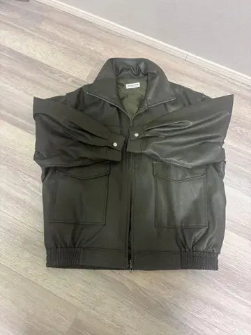 티피 2way 페이크 레더 자켓