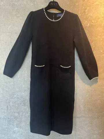 [컨디션 최상] M'S GRACY 블랙 긴팔 원피스 펄 장식