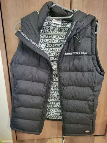 DICKIES 와셔 파이버 후디 베스트 블랙