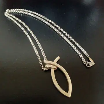 클리오 블루 실버 타원형 펜던트 목걸이 정말 멋져요.