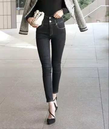 하이웨스트 스키니 팬츠 XS 인디고 블루