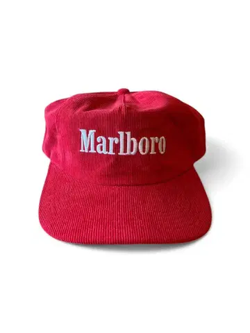 Marlboro 코듀로이 캡 빨간색