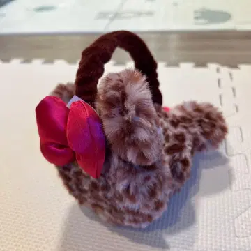 미니 마우스 레오파드 무늬 퍼 귀 머리띠