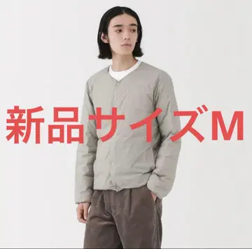 무인양품 경량 다운 포켓터블 노카라 자켓 M