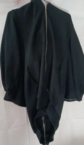 DNA monomania 블랙 지퍼 변형 후드티 구제 의류