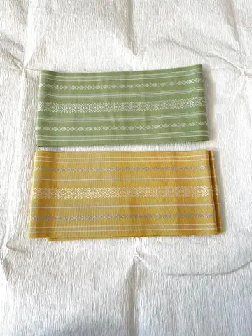 하카타 반폭 오비 2장 세트 단 오비 심플 새상품급! 예쁜 색상