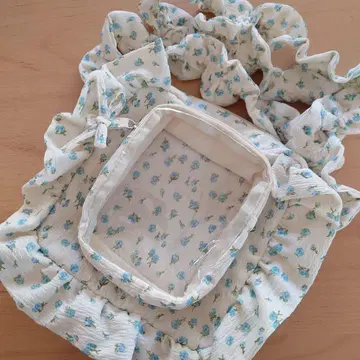 merry jenny 꽃 봉제 인형 숄더백 blue