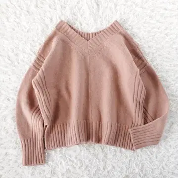 에프바이 로쏘 루즈핏 해밀턴 라무스울 2WAY 니트 핑크