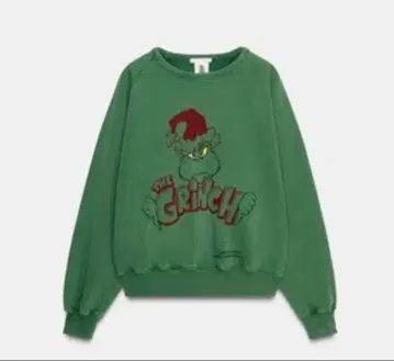 그린치 크리스마스 스웨트 셔츠 ZARA 그린치 미사용 새상품 M 사이즈
