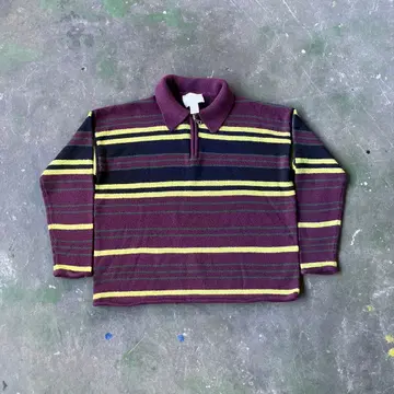 EXPRESS TRICOT 니트 피케 셔츠 긴팔 홍콩제 90s