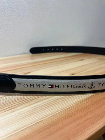 TOMMY HILFIGER 천연 가죽 벨트 블랙 플래그 로고