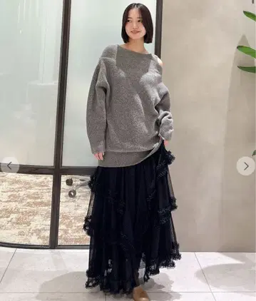 cocodeal 코코딜 오프숄더 슬릿 니트