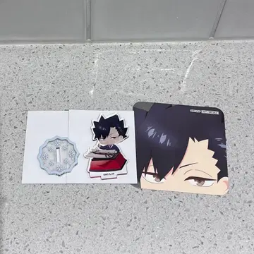 하이큐 스마일베이스 카페 누쿠누쿠 스타일 아크릴 스탠드 코스터 쿠로오