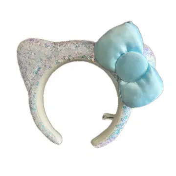 usj 키티 머리띠 스팽글 스카이블루