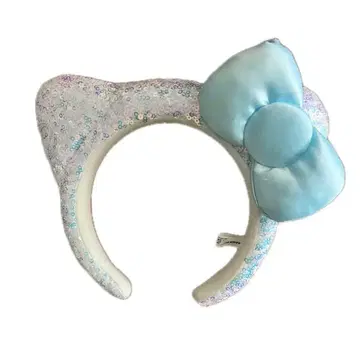 usj 키티 머리띠 스팽글 스카이블루