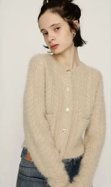 SLY SHINY CABLE 가디건