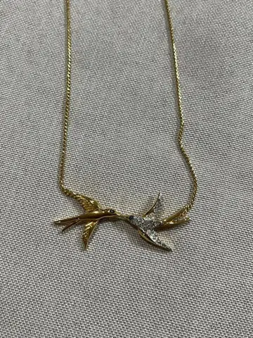 새 제비 목걸이 골드 vintage 빈티지