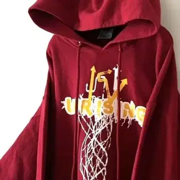 저지즈 UP RISING 맨투맨 후드티 L 레드 빨간색 구제 의류