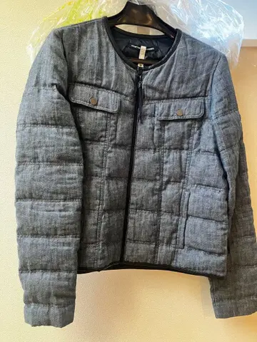 콩트와르 데코토니에 다운 자켓 여성용 얇은 데님 퀼팅