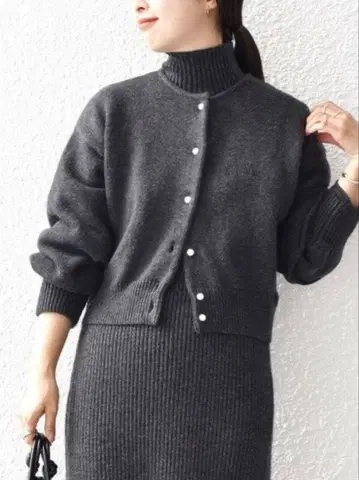 니트 가디건 원피스 셋업