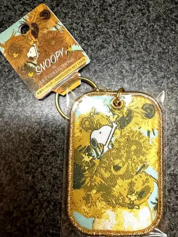 스누피 고흐의 해바라기 자수 키링