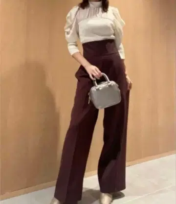 SNIDEL 와이드 팬츠 와인