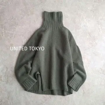 유나이티드 도쿄 캐시미어 혼방 터틀 하이넥 니트 울