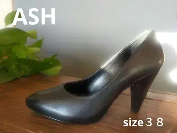 ASH 블랙 스틸레토 하이힐