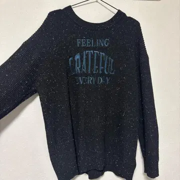 PAGEBOY 다크 그레이 긴팔 스웨터