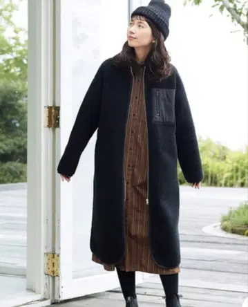 Sunny Clouds 플리스 롱 코트 3L