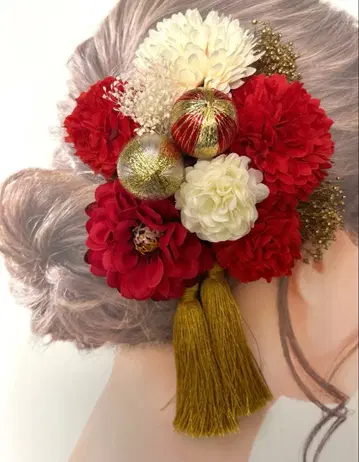 성인식 졸업식 시치고산 사전 촬영 머리 장식