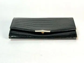 블랙 크로커다일 패턴 장지갑