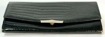 블랙 크로커다일 패턴 장지갑