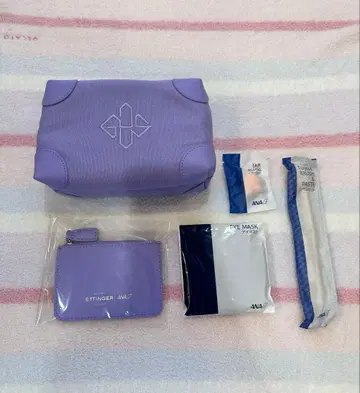 [상자 발송] ANA 퍼스트 클래스 탑재 에팅거제 어메니티 파우치 라벤더