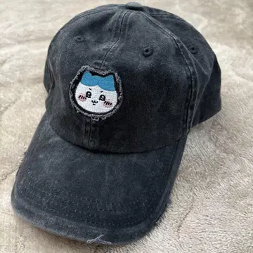 Hachiware 자수 캐릭터 블랙 캡