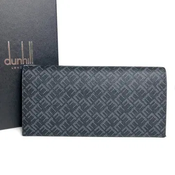 [고품질] dunhill 던힐 장지갑 가죽 블랙 남성용 로고