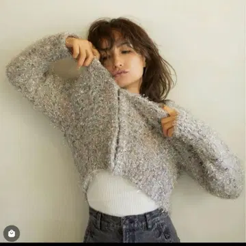 styling/ 믹스 라메 니트 가디건 프리 사이즈