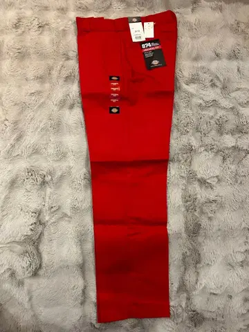 Dickies 874 오리지널 핏 레드 36 x 32