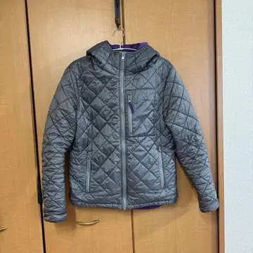 BEAMS HEART 그레이 퍼플 다운 자켓 M 남성용