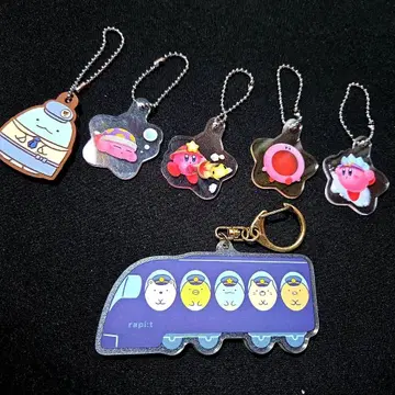 커비 아크릴 키링 6개 세트