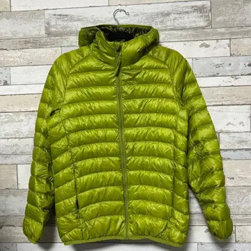UNIQLO 후드 부착 다운 자켓 S 라임 그린