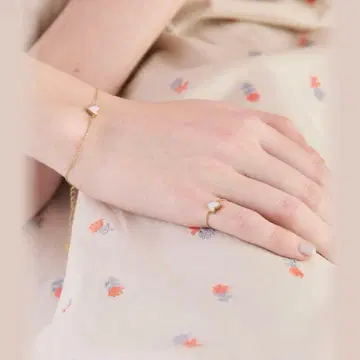 agnes b. 미니 하트 핑키링 새상품