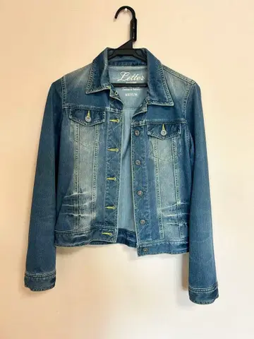 Letter 데님 자켓 M 사이즈 데님 블루