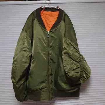 카키색 MA-1 플라이트 자켓 리버서블 리메이크