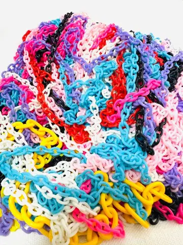 [ 보육 교재 ] 컬러풀 플라스틱 체인 낱개 판매