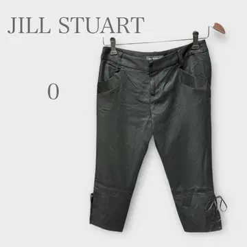 질스튜어트 레이스업 크롭 팬츠 울 혼방 블랙 XS