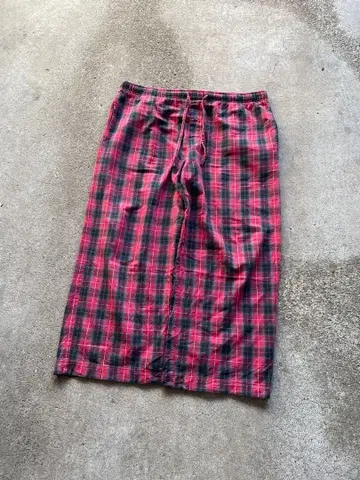 MERONA 슈퍼 와이드 옴브레 체크 파자마 팬츠 구제 의류